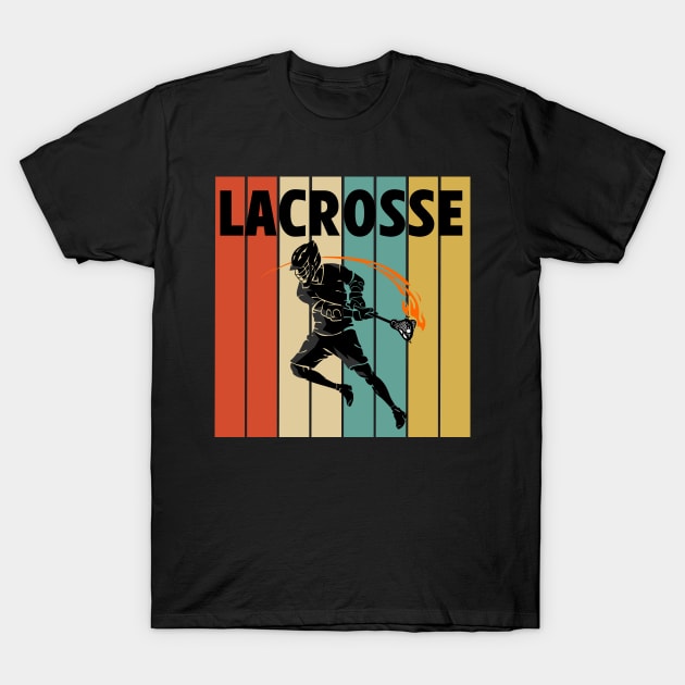 Vintage Lacrosse Player T-Shirt by Quotes NK Tees